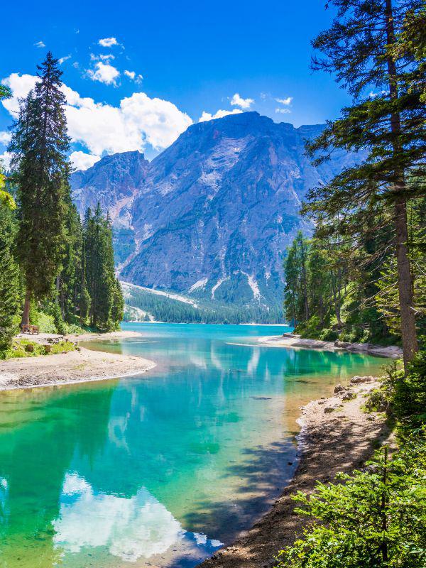 Südtirol, Pragser Wildsee mit Seekofel